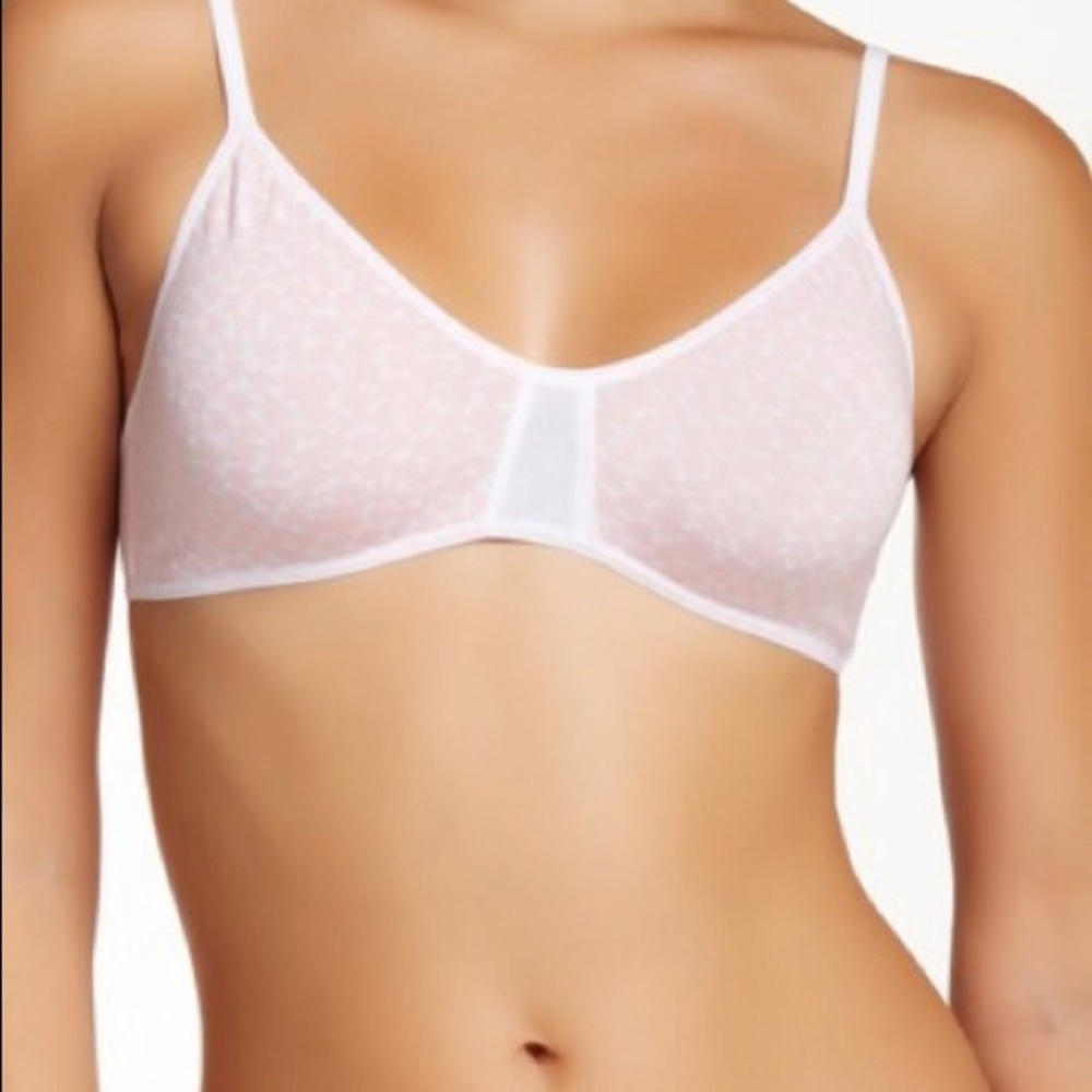 JOES JEANS PEONYGEO PINK COTTON BASIC BRALETTE - Picture 1 of 2